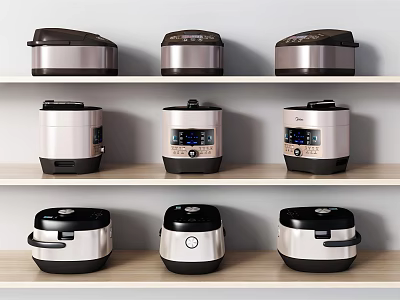 Modern rice cooker 3d model
