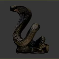 snake cobra venomous snake python reptile cold-blooded animal reptile 3d model