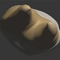 3D Rendered Dental Bicuspid Tooth Model With Yellow Crown And White Root On Dark Background