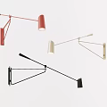 Modern Adjustable Wall Lamps in Red White and Black Stylish Designs