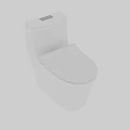 Modern White Toilet With Sleek Design And Smooth Surface For Bathroom