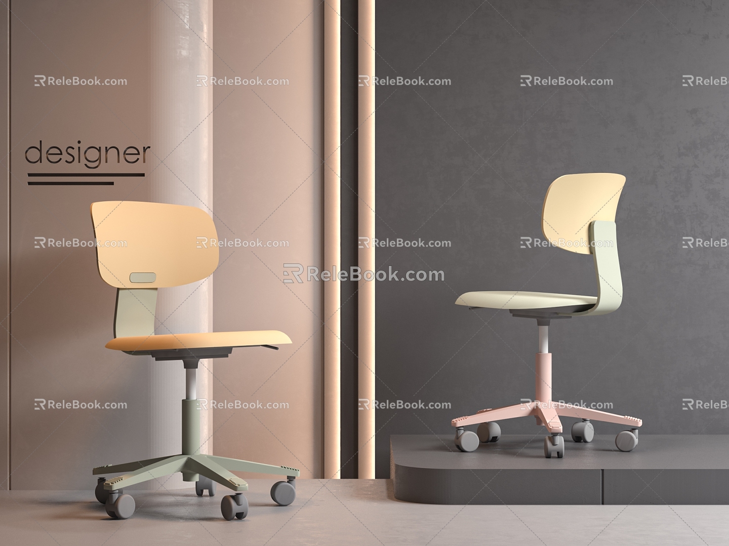 Ergonomic Chair Children's Chair 3d model