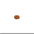 Round Shaped Fresh Orange Pumpkin on Light Brown Background with Smooth Skin