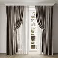 Elegant Velvet Curtains With Sheer Lining And Tie Back Design For Large Window