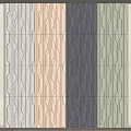 Modern Textured Wall Panels With Geometric Patterns In Various Colors For Interior Design 3d model