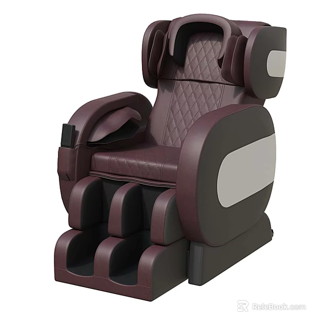 Premium Leather Full Body Electric Massage Chair With Foot Massage For Comfortable Home Relaxation 3d model 