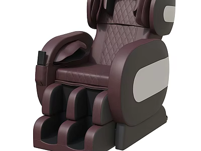 Premium Leather Full Body Electric Massage Chair With Foot Massage For Comfortable Home Relaxation 3d model