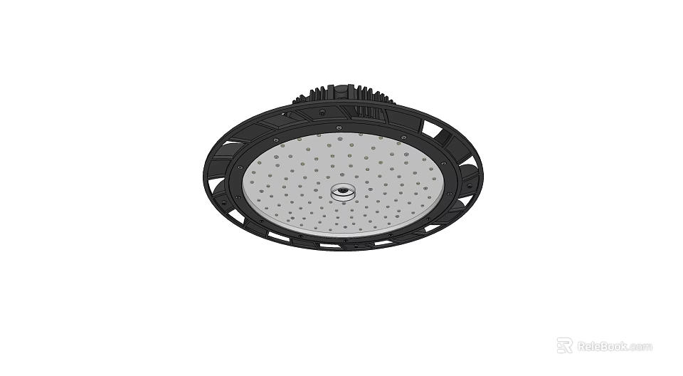 Recessed Round Downlight Spotlight With Black Frame High Brightness LED Beads 3d model 