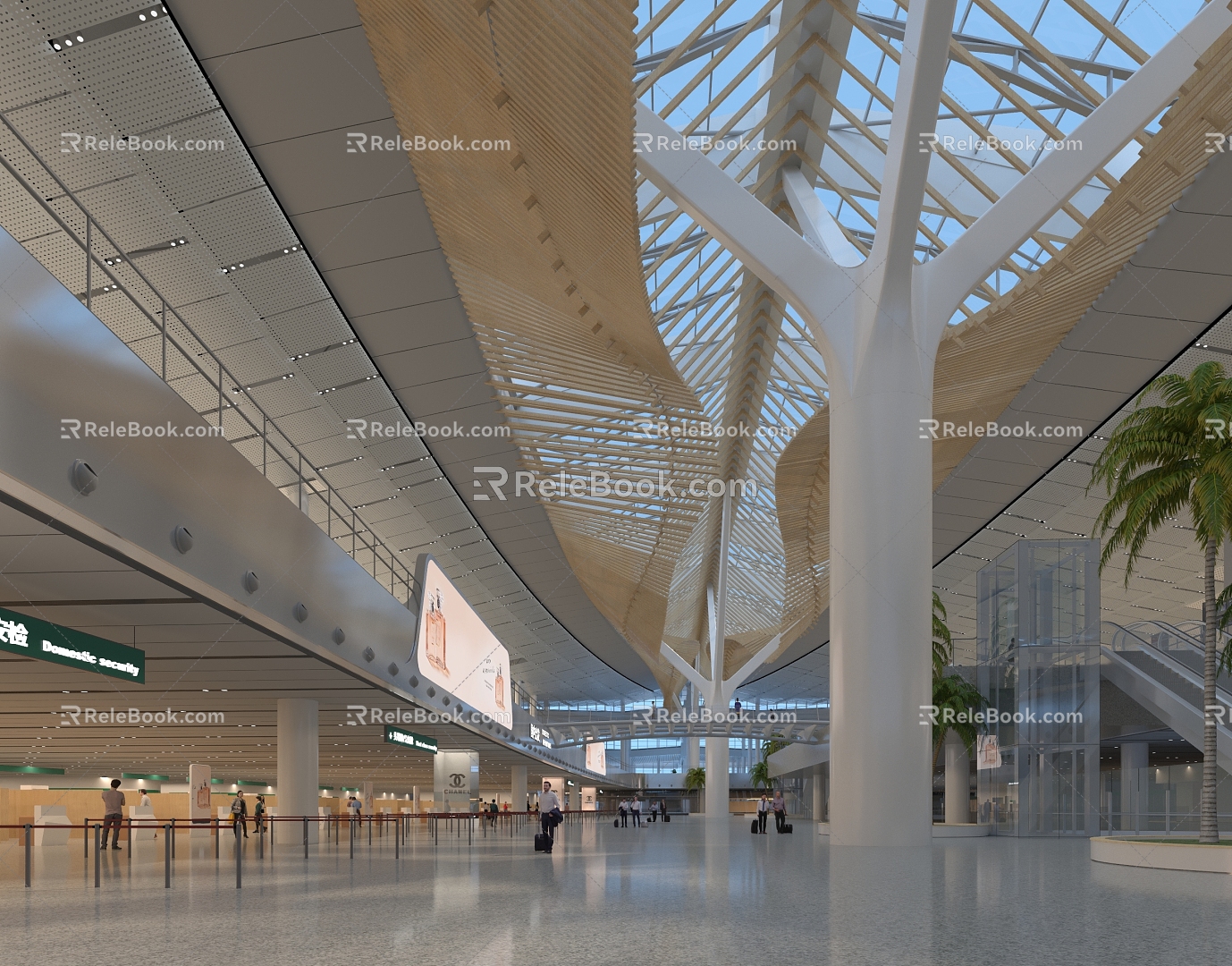 Airport Indoor Modern Airport 3d model