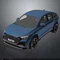 Blue Audi SUV With Modern Sleek Exterior Design And Alloy Wheels