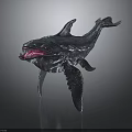 3D Mythical Creature Model With Open Mouth Sharp Teeth Tongue And Furry Skin