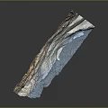 Layered Rock Terrain With Stratified Geological Formation And Brown White Blue Layers