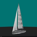 Sleek Sailboat Design With White Sails Tall Mast And Elegant Hull Structure
