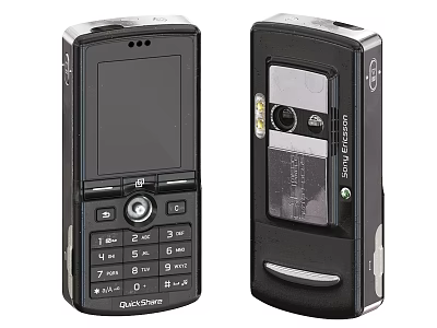 Vintage QuickSmart Feature Phones With Camera Keyboard Screen And Dual Views 3d model