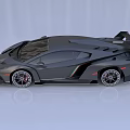 Black Modern Supercar With Aerodynamic Design Rear Wing And Aggressive Styling