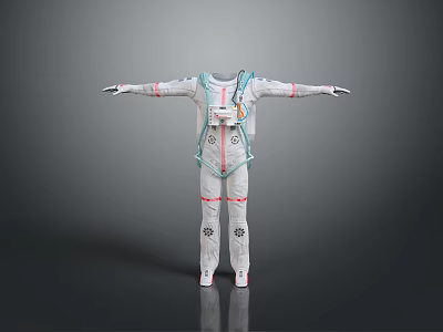 Space Exploration Astronaut Suit with Advanced Materials and Modern Technical Features 3d model
