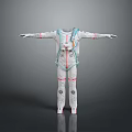 Space Exploration Astronaut Suit with Advanced Materials and Modern Technical Features