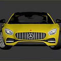 Yellow Sports Car With Black Roof Rear Spoiler And Sleek Sporty Design