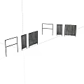 Various Fence Designs With Metal Frames And Wooden Panels For Outdoor Use