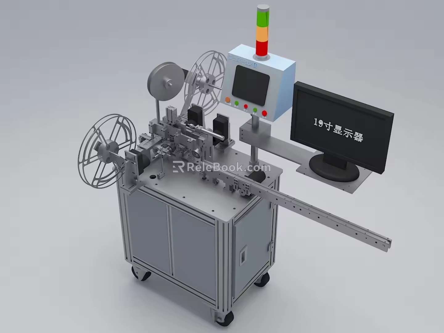 Fully automatic inspection packaging machine production equipment assembly line workbench 3d model