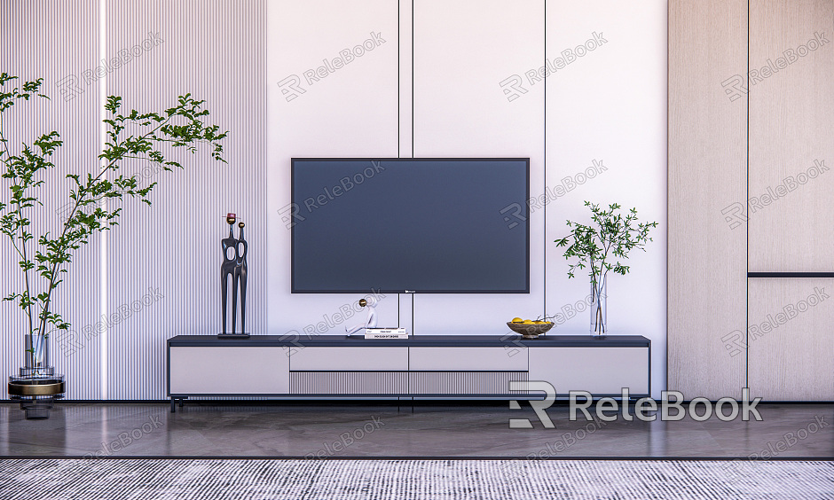 Modern TV Cabinet Home TV Wall TV Background Wall model