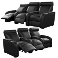 Modern Black Leather Single Sofa Reclining Comfortable Living Room Furniture Design