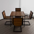 Outdoor tables and chairs 3d model