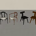 Modern Dining Chairs With Different Wooden Designs In Black And Brown Tones