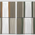 Modern Curtain Fabric Curtain Window Screen 3d model