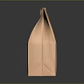Simple Brown Paper Bag With Pink Ribbon For Daily Household Use