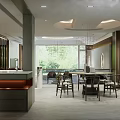 Modern Living And Dining Room Interior With Chandelier Sofa Dining Table And Chairs