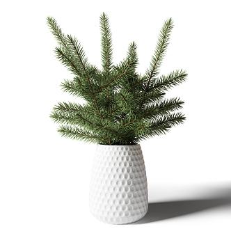 Modern vase floral ornaments 3d model