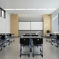 modern classroom 3d model