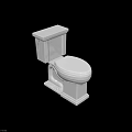 Sleek Modern White Ceramic Two Piece Bathroom Toilet With Separate Tank Design