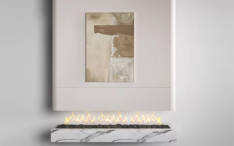 levitation background wall levitation TV wall electronic fireplace wall 3d model