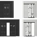 Modern Black and White Barn Doors with Sliding Track and Panel Design for Interior