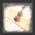 Modern Violin Music Score String Instruments Western Musical Instruments Playing Instruments Music Equipment 3d model