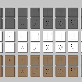 Modern Switch Socket Panel 3d model