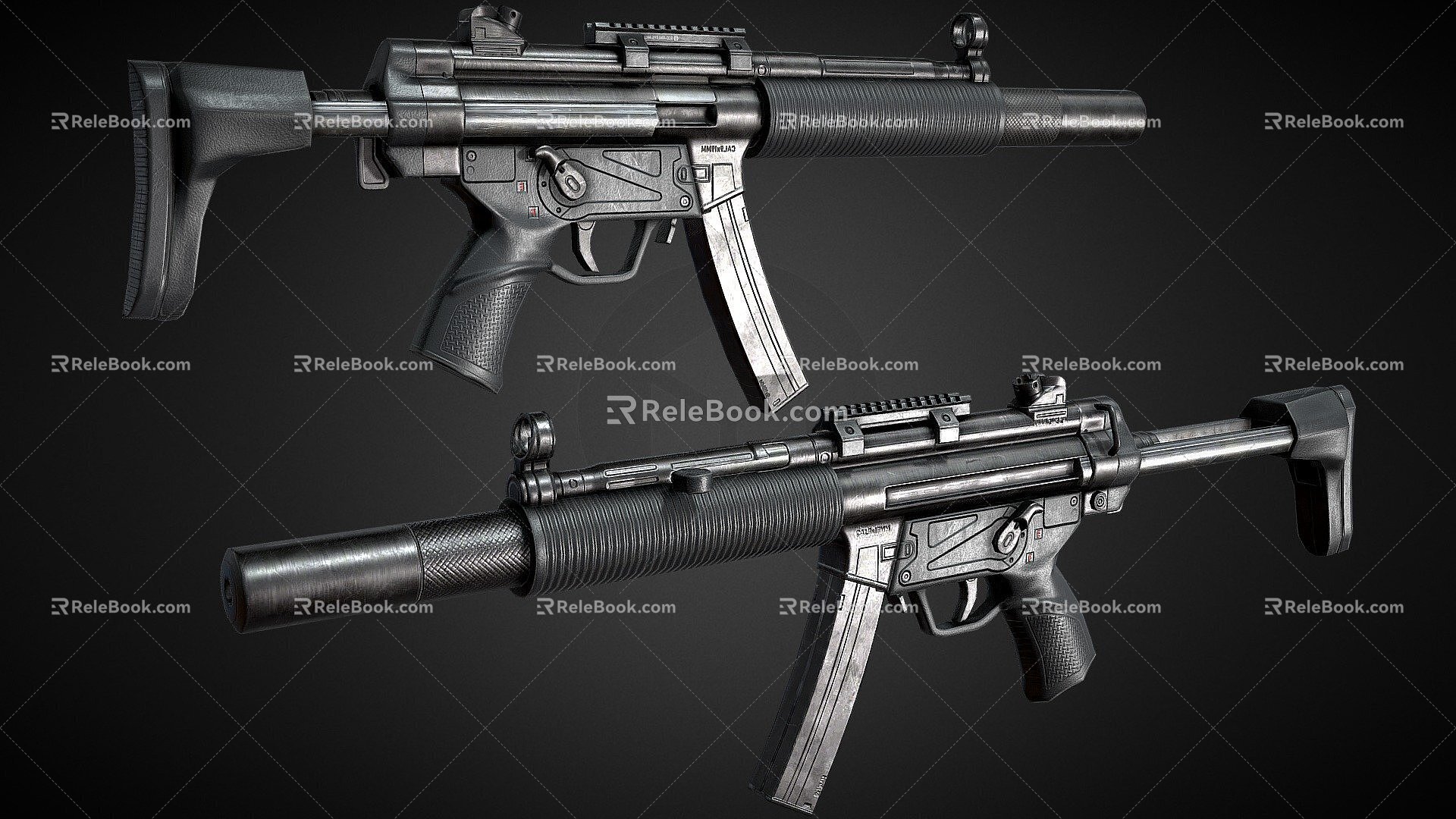 submachine gun 3d model