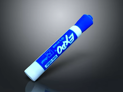 Blue EXPO Whiteboard Marker With Erasable Ink For Office And Home Use 3d model