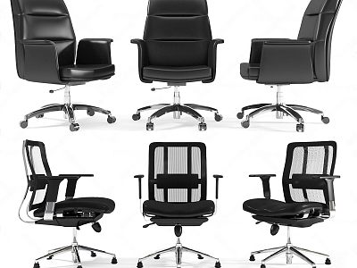 Modern office chair combination 3d model