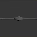 Medieval Long Sword With Shiny Metal Blade And Crossguard Wooden Hilt Design