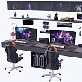 Modern Home Decoration E-sports Table and Chair Computer Table and Chair 3d model