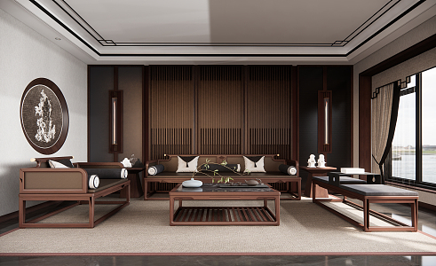 Chinese Living Room 3d model