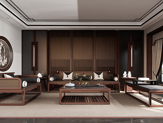 Chinese Living Room 3d model