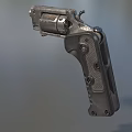 Revolver pistol gun semi-automatic pistol revolver gun old revolver low face number low model simple model game film and television level realistic 3d model