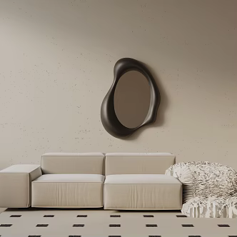 Modern three-seat sofa 3d model