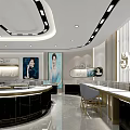 Luxury Modern Jewelry Store Interior With Display Counters And Elegant Lighting Design