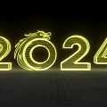 Public Facility Neon Light Installation Featuring 2024 Dragon Design For Urban