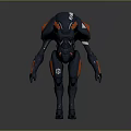 Mech Warrior Mech Soldier Machine Battlearm Mechanical Battlearm Machine Fighter Robot 3d model